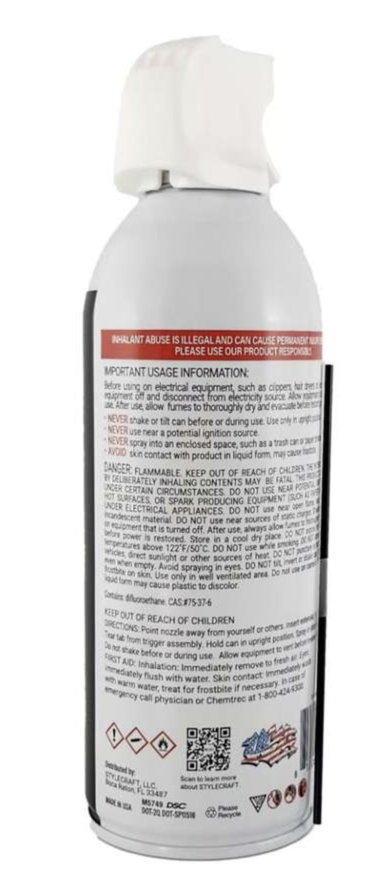 StyleCraft DUSTER-X BARBER & STYLIST DUSTER SPRAY AEROSOL 10 OZ.